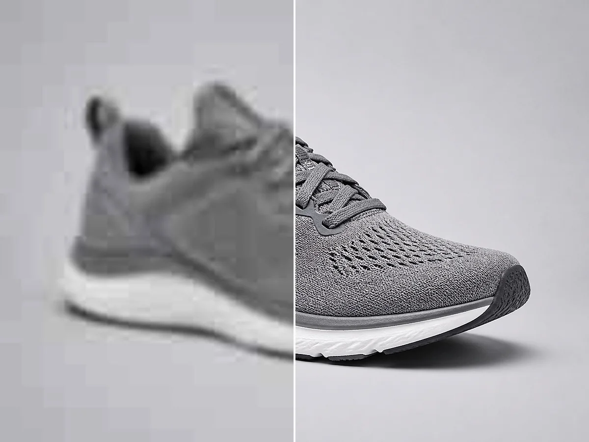Describe the product, surface, background, and type of lighting.